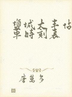 盐城大丰站公交车时刻表