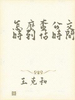 怎么查公交车实时到站时间