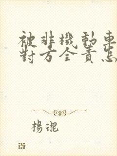 被非机动车撞了对方全责怎么赔偿