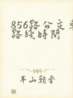 856路公交车路线时间