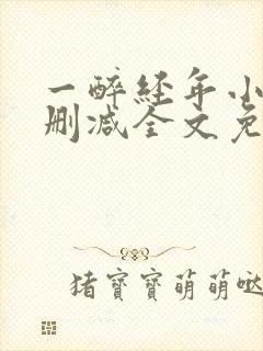 一醉经年小说无删减全文免费阅读