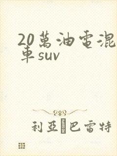 20万油电混合车suv