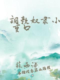 调教奴隶小说虐 重口