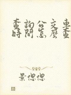 查询公交车到站时间怎么查