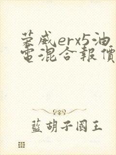 荣威erx5油电混合报价