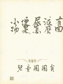 小便尿液有沉淀物是怎么回事