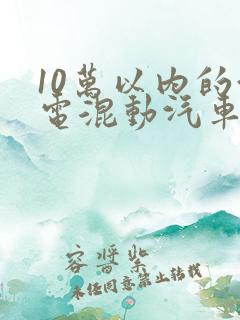 10万以内的油电混动汽车