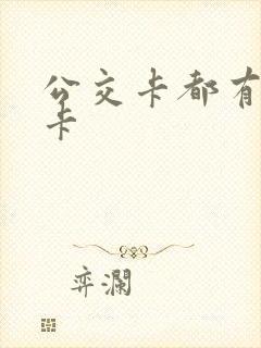 公交卡都有什么卡