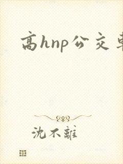 高hnp公交车