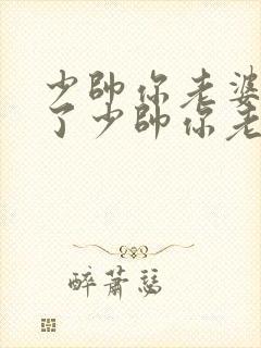 少帅你老婆又跑了少帅你老婆又跑了