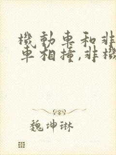 机动车和非机动车相撞,非机动车主责