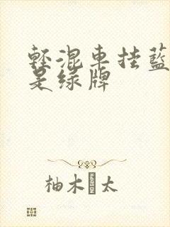 轻混车挂蓝牌还是绿牌