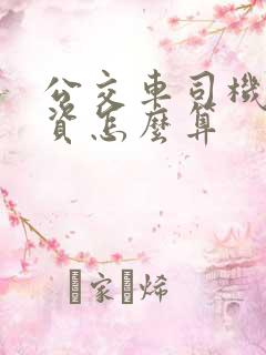 公交车司机的工资怎么算
