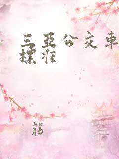 三亚公交车收费标准