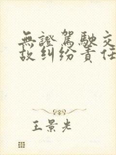 无证驾驶交通事故纠纷责任认定