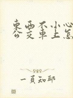 东西不小心丢在公交车上怎么办