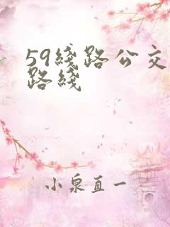 59线路公交车路线