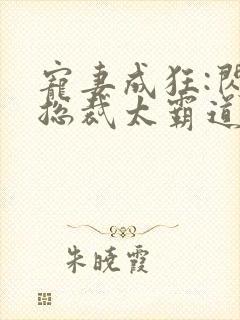 宠妻成狂:闪婚总裁太霸道