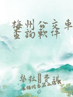 梅州公交车实时查询软件