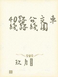 40路公交车路线路线图