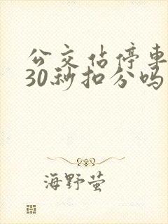 公交站停车下人30秒扣分吗