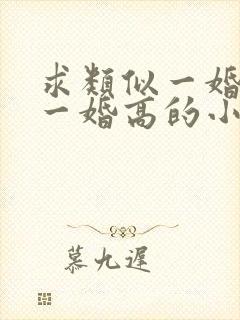 求类似一婚还比一婚高的小说
