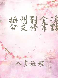 抚州到金溪城际公交停靠点