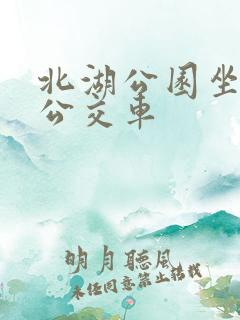 北湖公园坐几路公交车
