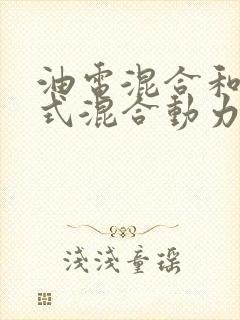 油电混合和插电式混合动力