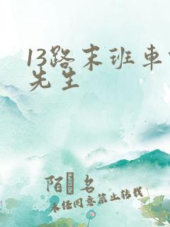 13路末班车何先生