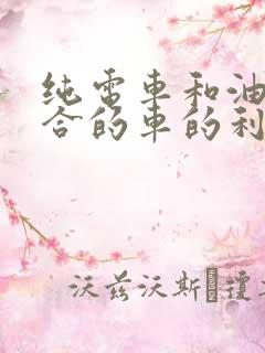 纯电车和油电混合的车的利与弊