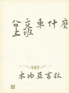 公交车什么时候上班