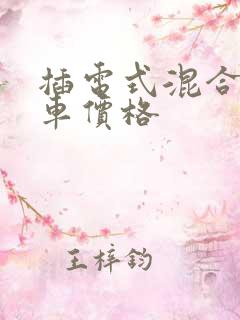 插电式混合动力车价格