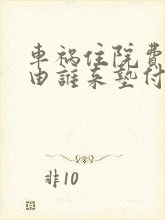车祸住院费一般由谁来垫付