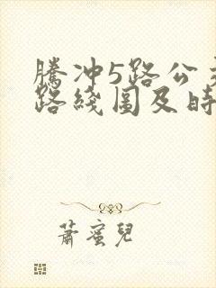 腾冲5路公交车路线图及时间表
