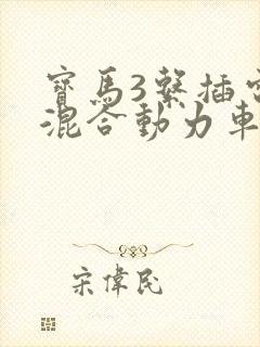宝马3系插电式混合动力车型
