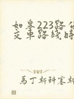如皋223路公交车路线时间表