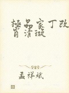 极品家丁改编之肖清璇