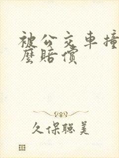 被公交车撞伤怎么赔偿