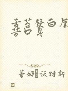 舌苔发白厚腻口苦口臭