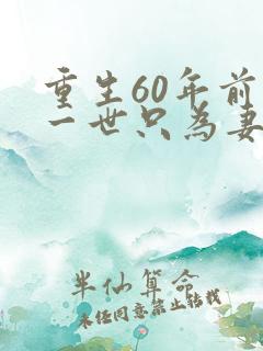 重生60年前这一世只为妻儿短剧结局