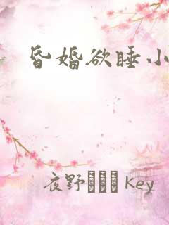 昏婚欲睡小说