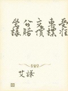 坐公交车受伤怎样赔偿标准