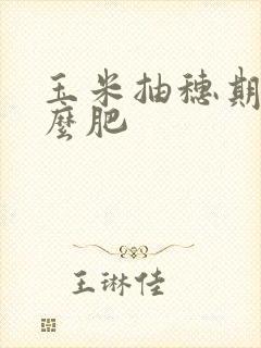 玉米抽穗期施什么肥
