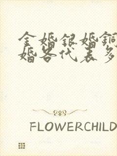 金婚银婚铜婚铁婚各代表多少年