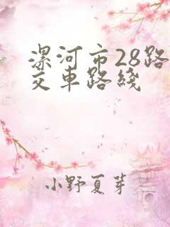 漯河市28路公交车路线