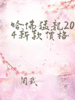 哈佛猛龙2024新款价格
