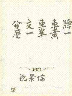 公交车车牌为什么一半黄一半绿