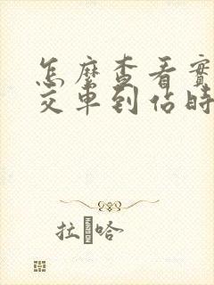 怎么查看实时公交车到站时间