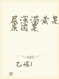 尿浑浊黄是什么原因是